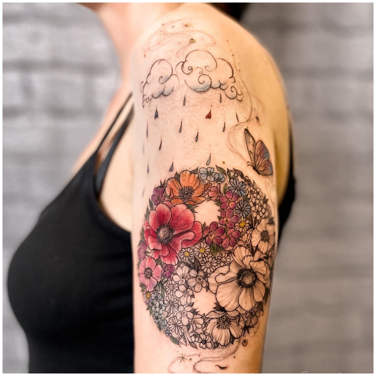 Sunflowers and a pachyderm #elephant #elephanttattoo #halfsleeve #flower # flowers #flowertattoo #flowertattoos #floral #floraltattoo #lin... |  Instagram
